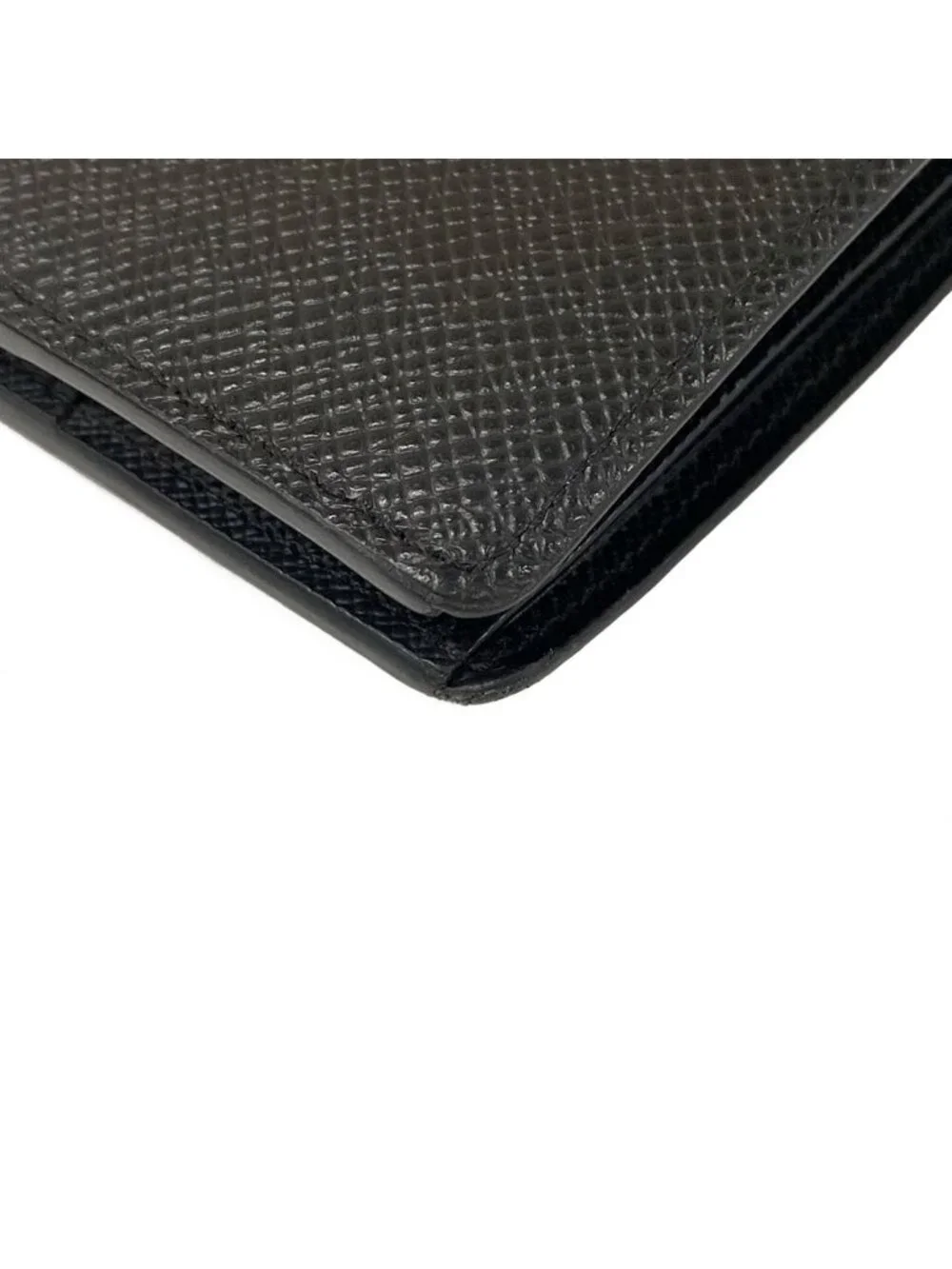 Louis Vuitton Wallet Taiga Portefeuille Calf Black Leather Cowhide
